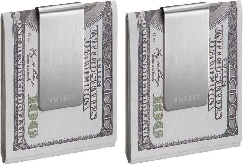 VULKIT Money Clip Stainless Steel Cash Holder EDC Accessories Men's Money Clips - Image 1